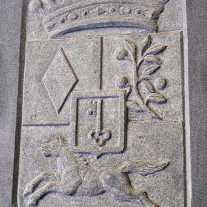 Relief eines Graf Wappens für die Kirche in Altlandsberg bei Berlin