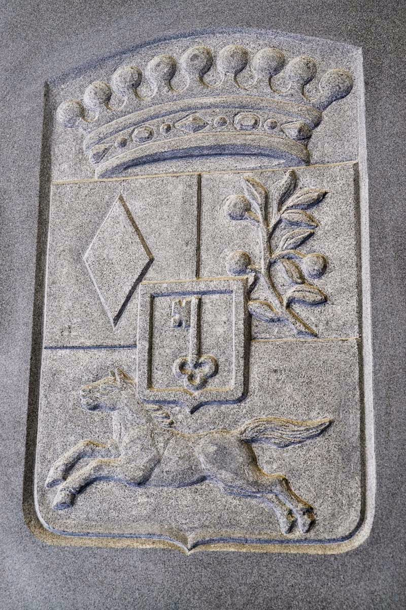 Relief eines Graf Wappens für die Kirche in Altlandsberg bei Berlin